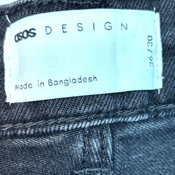 ASOS Design Curvy Black High Rise Denim Skinny Jeans Plus Size 36x30 - Picture 6 of 7